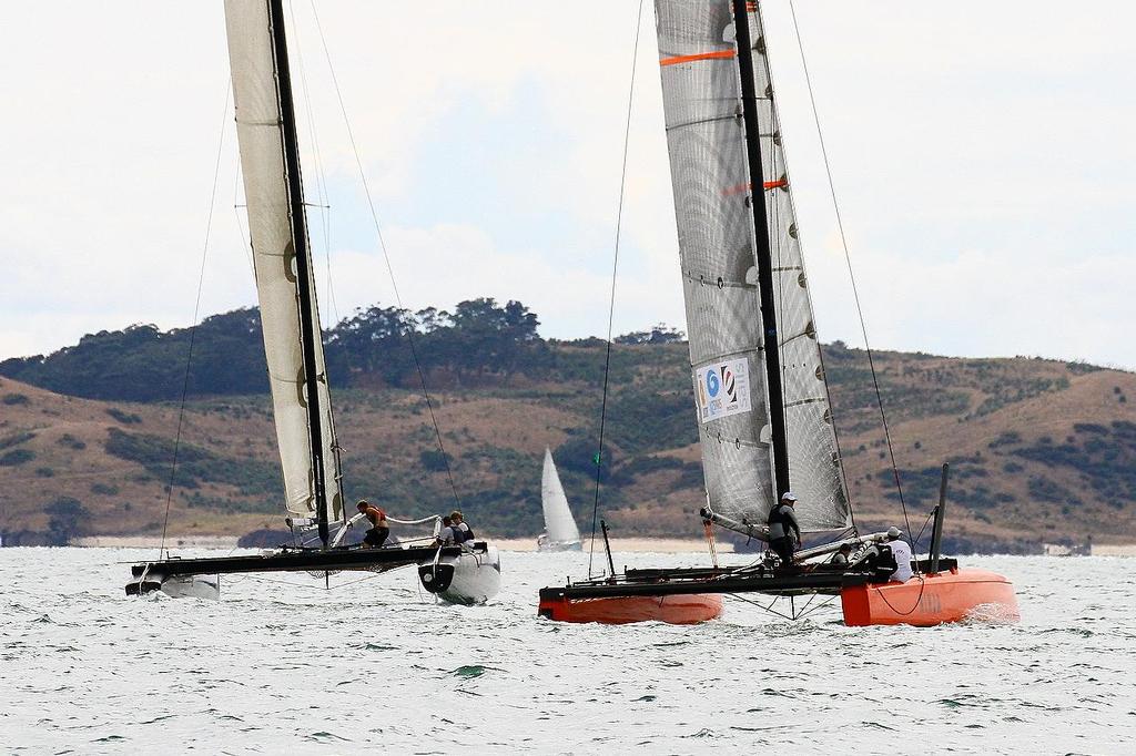 Multihull start - 2013 Auckland Cup, Day 2 &copy; Richard Gladwell www.photosport.co.nz